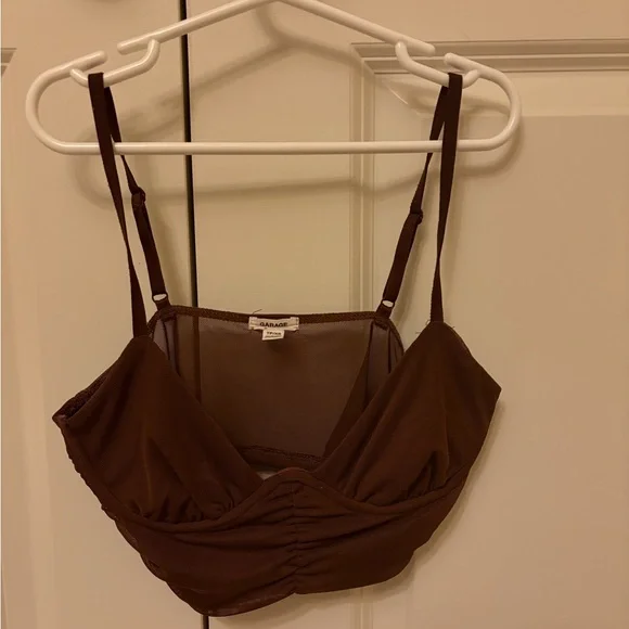 Brown Ruched Bralette/Top - Picture 1 of 1